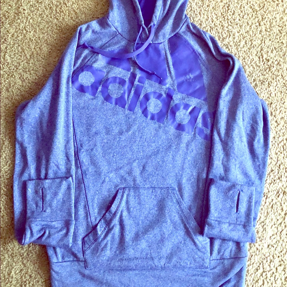 Adidas purple hoodie. Worn once. Adult medium